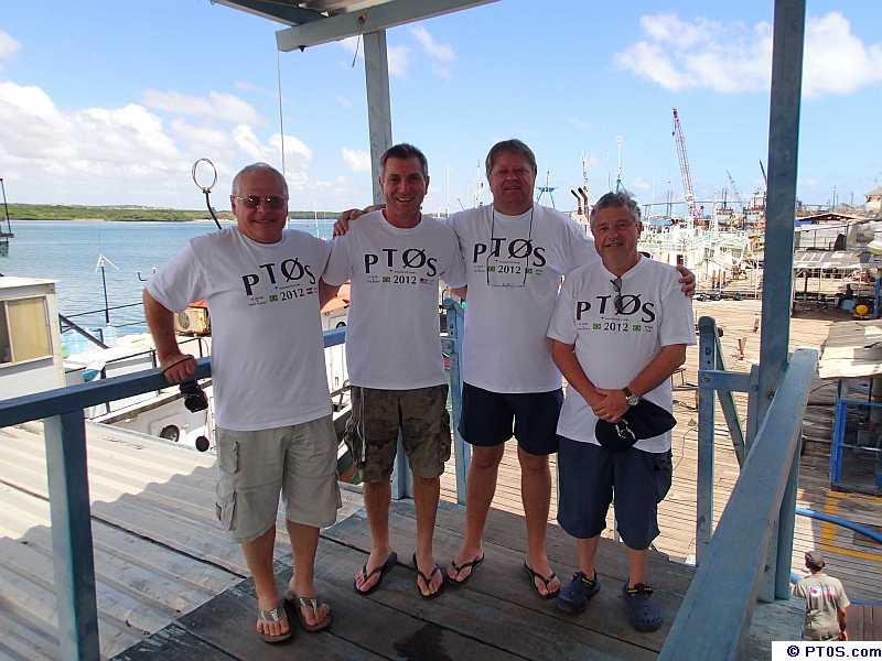 The PT0S team in the port of Natal before embarking on the fishing vessel Transmar II.